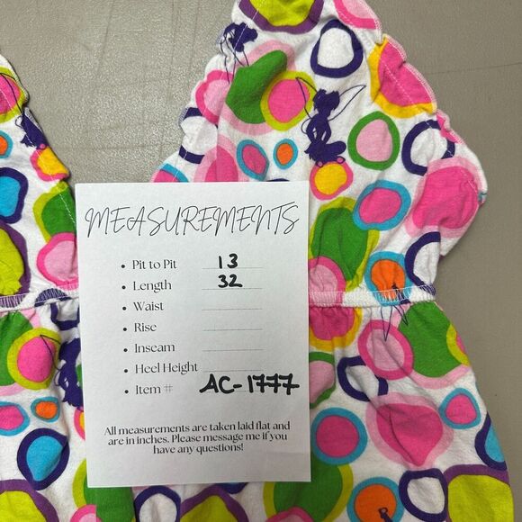 Disney World Disneyland Womens Babydoll Dress Size S Tinker Bell Minnie Colorful - Picture 2 of 8